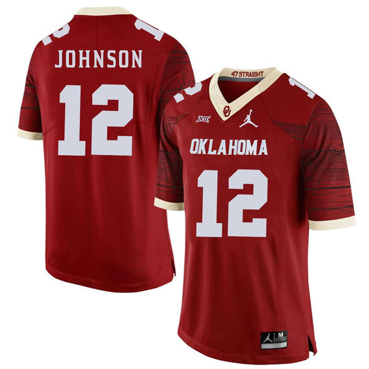 Oklahoma Sooners 12 Will Johnson Red 47 Game Winning Streak College Football Jersey Dzhi,We sell and wholesale Oklahoma Sooners 12 Will Johnson Red 47 Game Winning Streak College Football Jersey Dzhi on line form chian!